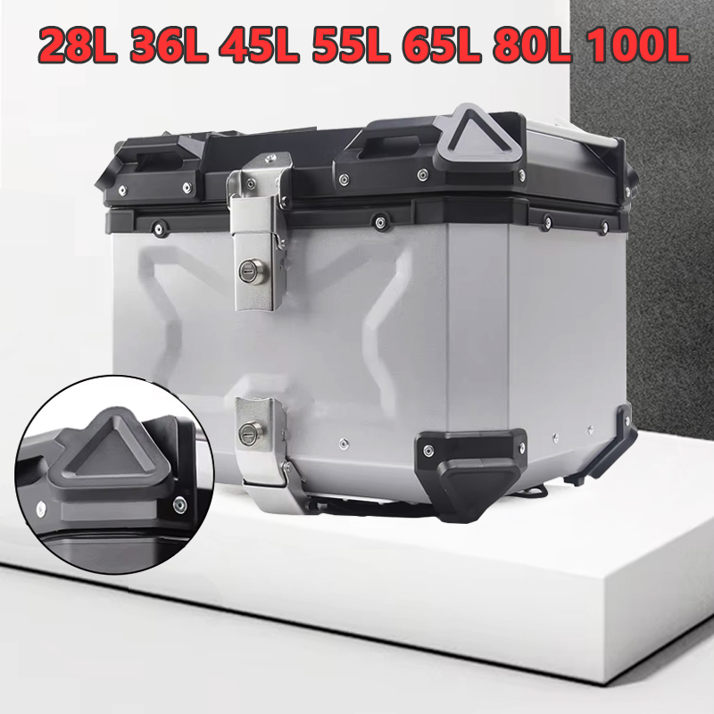 Aluminum Top Case Luggage Box 45L 55L - 알루미늄 오토바이 테일 박스 안전 잠금