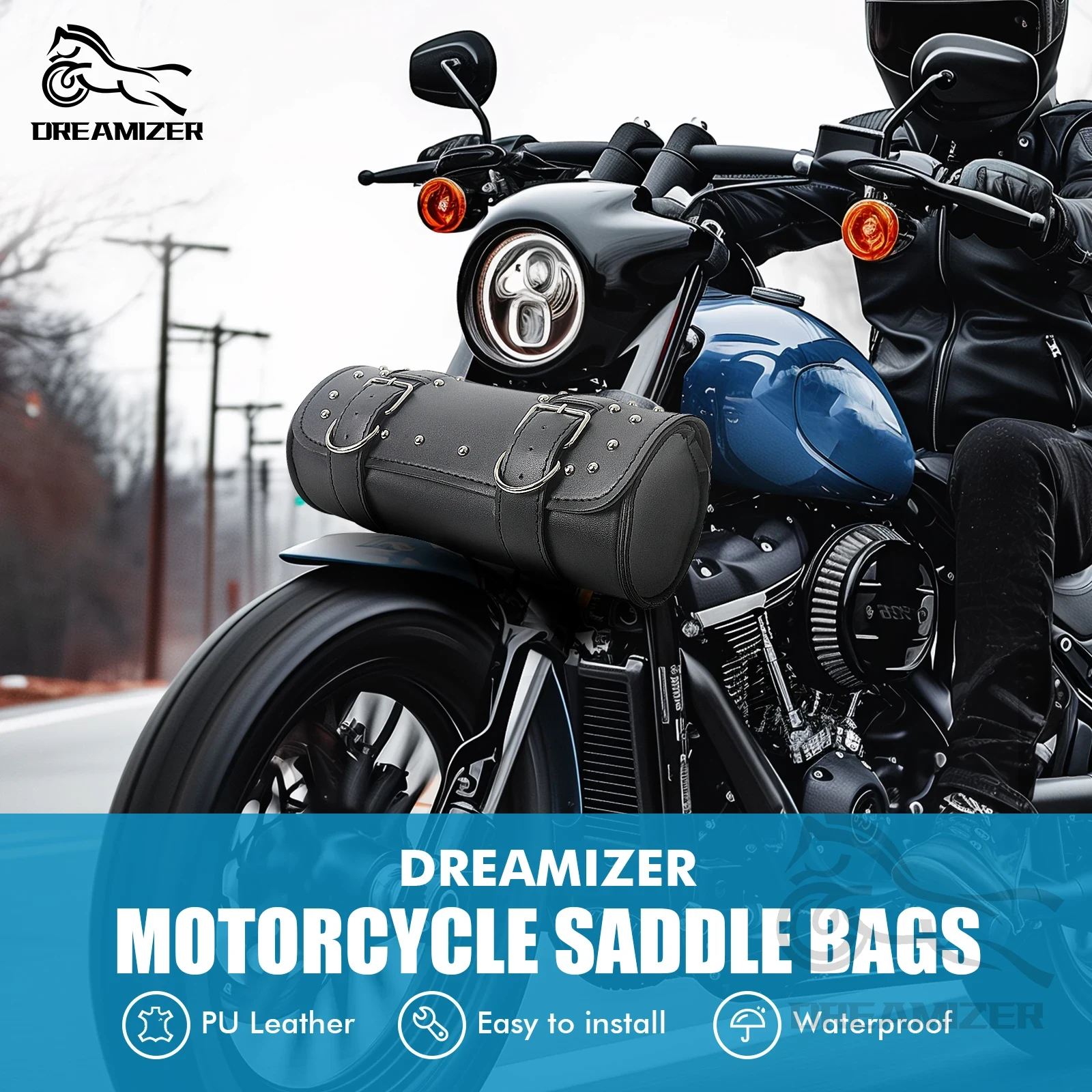 Waterproof Motorcycle Handlebar Bag Pouch - 오토바이 프론트 포크 툴 테일 백