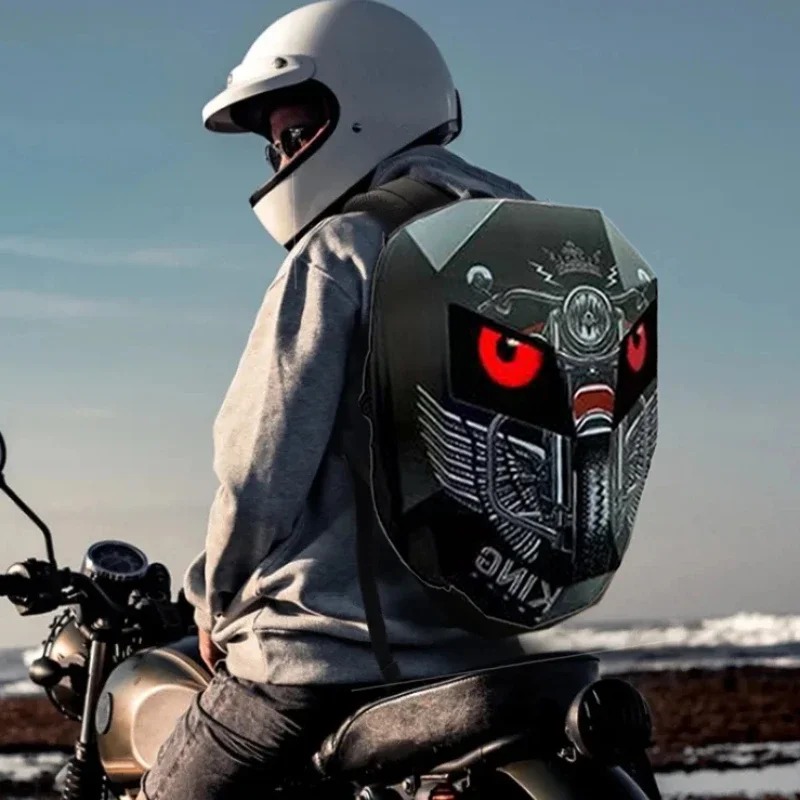 Motorcycle Helmet Backpack Waterproof Led - 나이트 사이클링 LED 백팩 (오토바이 헬멧,