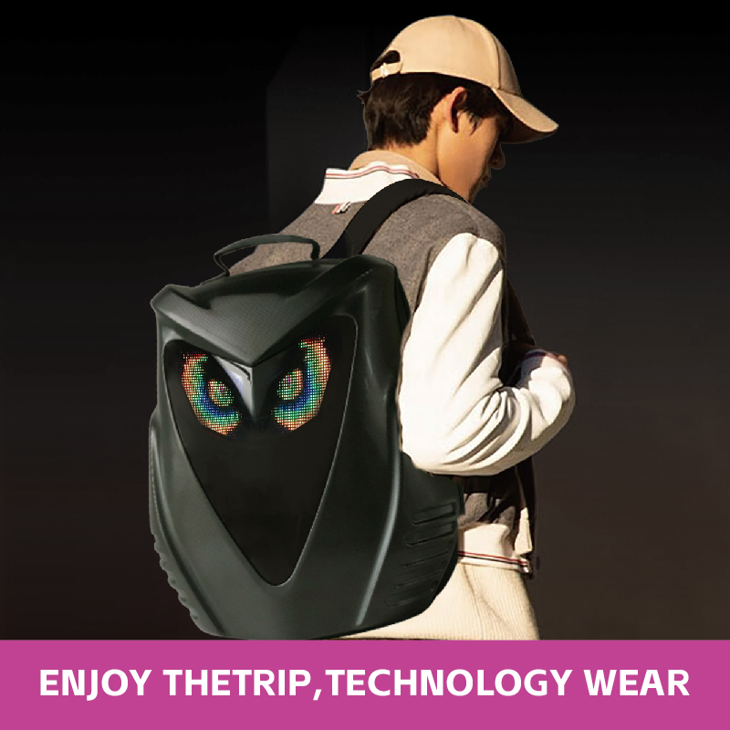 Motorcycle Helmet Backpack Waterproof Led - 남성용 LED 아이 백팩, 하드쉘 오토바이