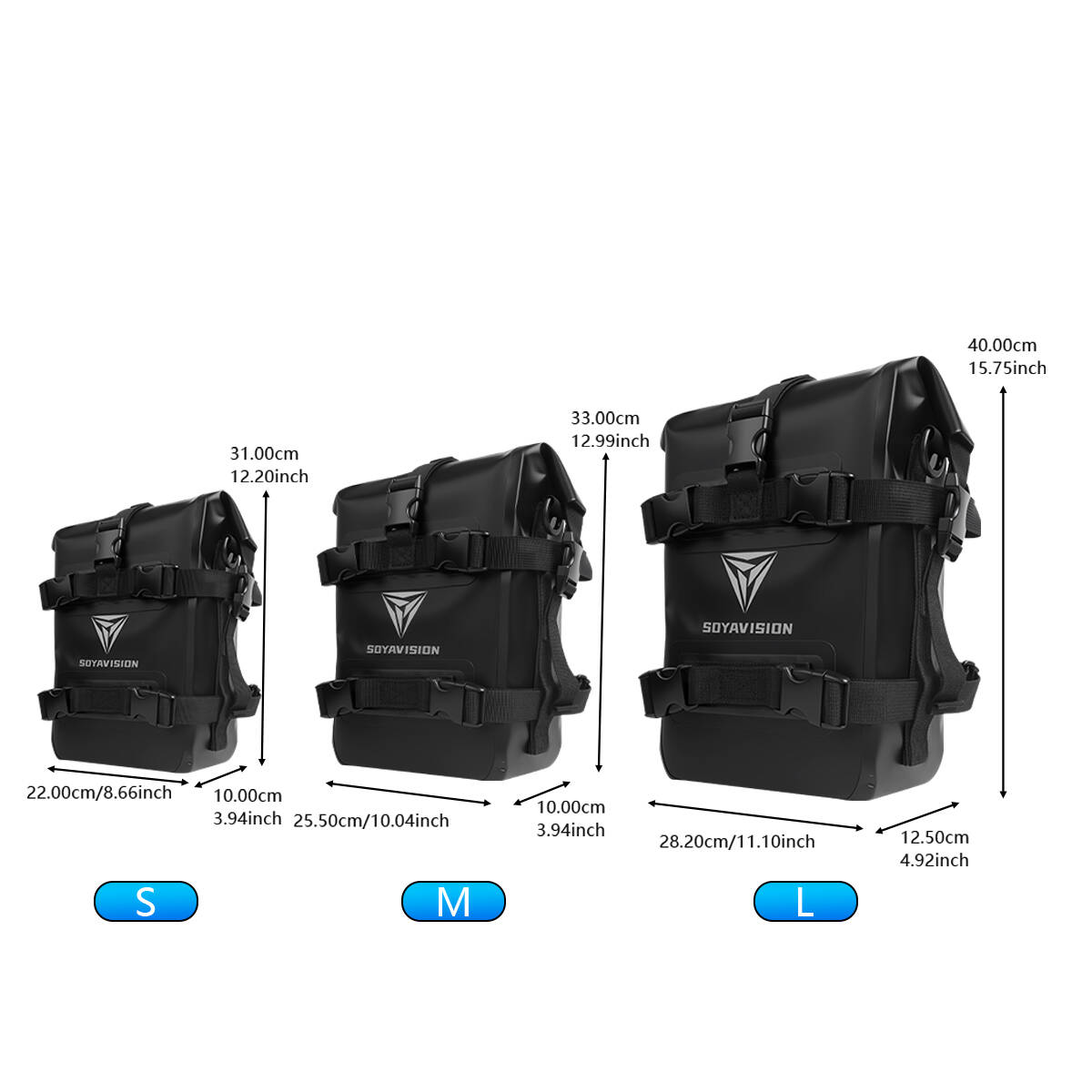 S/M/L 야외 탱크 사이드 백 오토바이 새들백 공구  - Motorcycle Crash Bar Waterproof Dry Bag 리뷰 및 가격