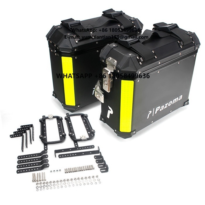 2개 알루미늄 사이드 패니어 박스 오토바이 안장 하드  - Motorcycle Saddlebags Hard Luggage Panniers 리뷰 및 가격