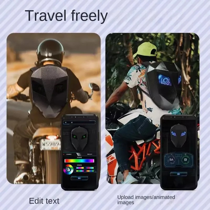 LOY LED Mochila 나이트 사이클링 배낭 패션 - Motorcycle Helmet Backpack Waterproof Led 리뷰 및 가격
