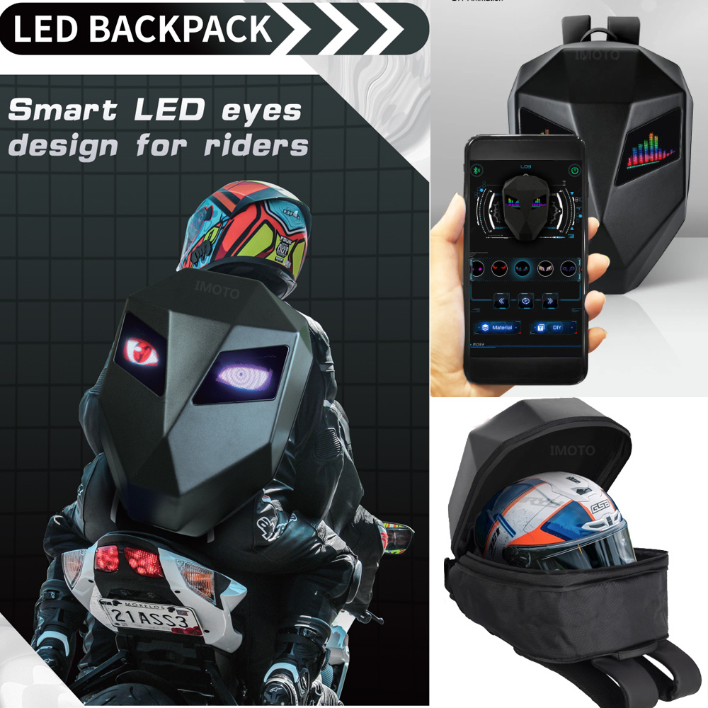 나이트 라이딩 백팩 눈 모양 모터사이클 헬멧 풀 페이스 - Motorcycle Helmet Backpack Waterproof Led 리뷰 및 가격