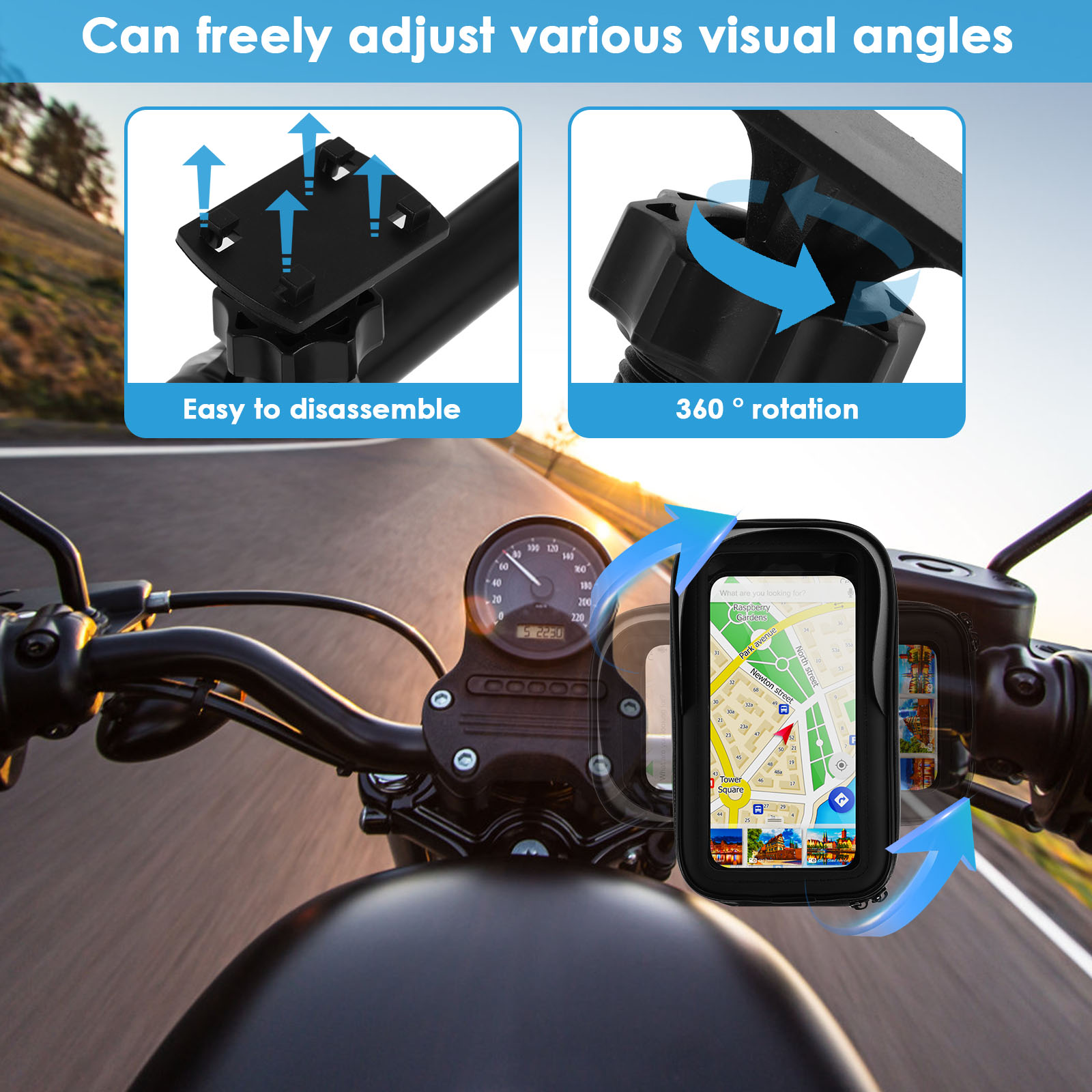 자전거 폰 거치대 가방 오토바이 핸들바 방수 파우치 터 - Waterproof Motorcycle Handlebar Bag Pouch 리뷰 및 가격