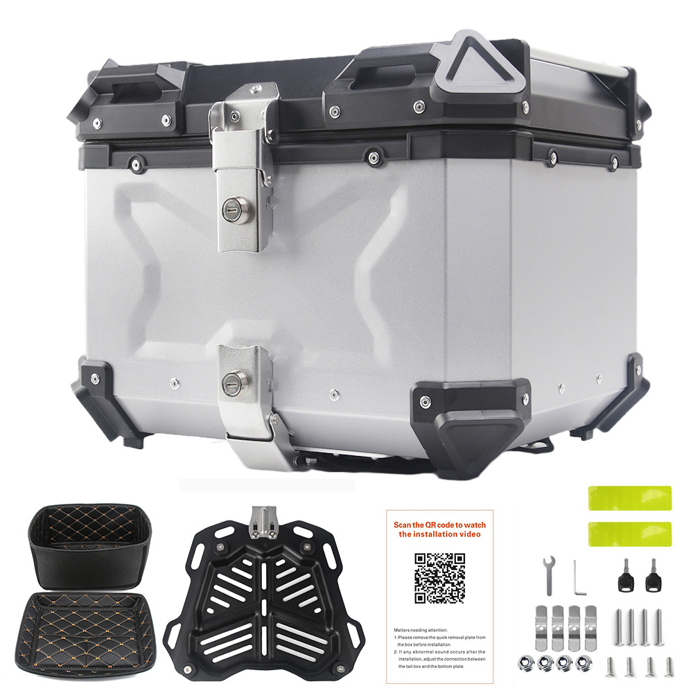 오토바이 알루미늄 박스 오토바이 리어 러기지 트렁크 2 - Aluminum Top Case Luggage Box 45L 55L 리뷰 및 가격