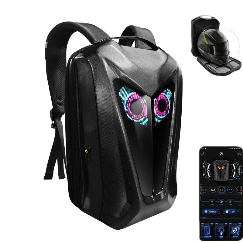 LED 스크린 백팩 올빼미 자전거 백팩 프로그래밍 가능 - Motorcycle Helmet Backpack Waterproof Led 리뷰 및 가격