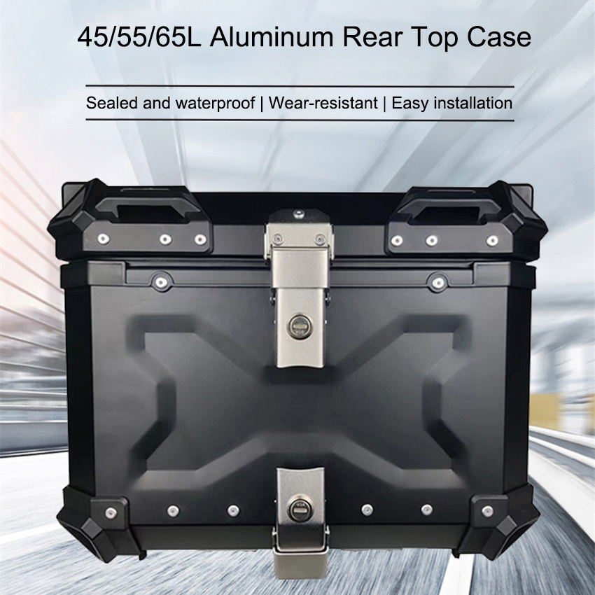 오토바이 리어 탑 케이스 모토 러기지 스토리지 테일 박 - Aluminum Top Case Luggage Box 45L 55L 리뷰 및 가격