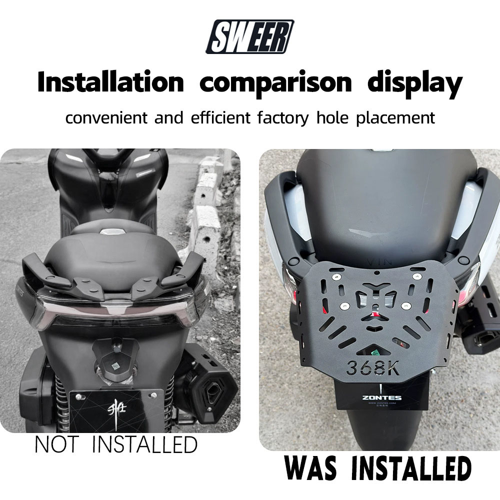 ZONTES 368K 모델용 신제품: 탄소강 재질의 후 - Motorcycle Luggage Rack Rear Carrier Steel 리뷰 및 가격