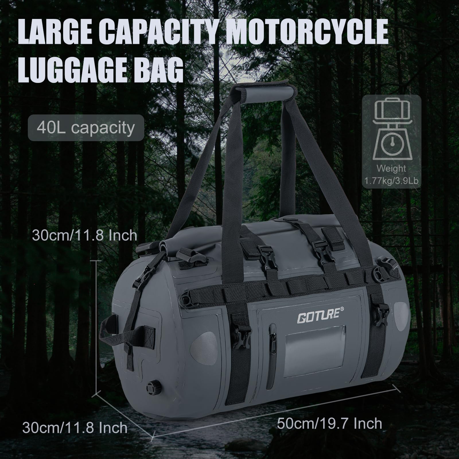 고투어 오토바이 방수 더플백 & 러기지 테일백 새들백  - Motorcycle Tail Bag Waterproof Roll Top 리뷰 및 가격