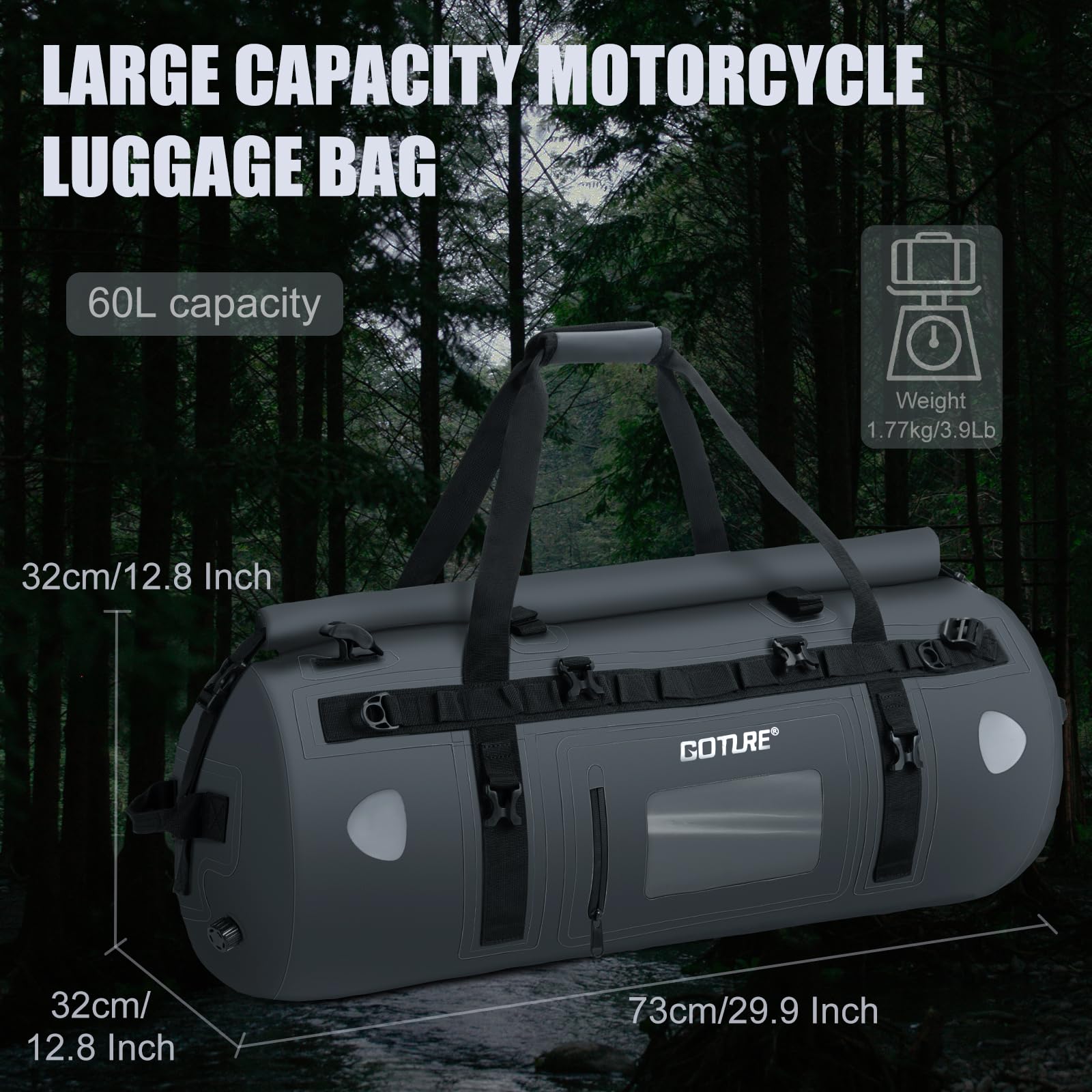 고투어 오토바이 방수 더플백 & 러기지 테일백 새들백  - Motorcycle Tail Bag Waterproof Roll Top 리뷰 및 가격