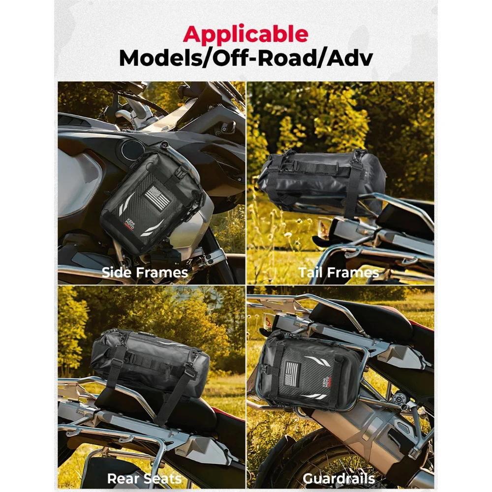 오토바이용 방수 사이드 백, 6.5L 용량, 야외용 방 - Motorcycle Crash Bar Waterproof Dry Bag 리뷰 및 가격