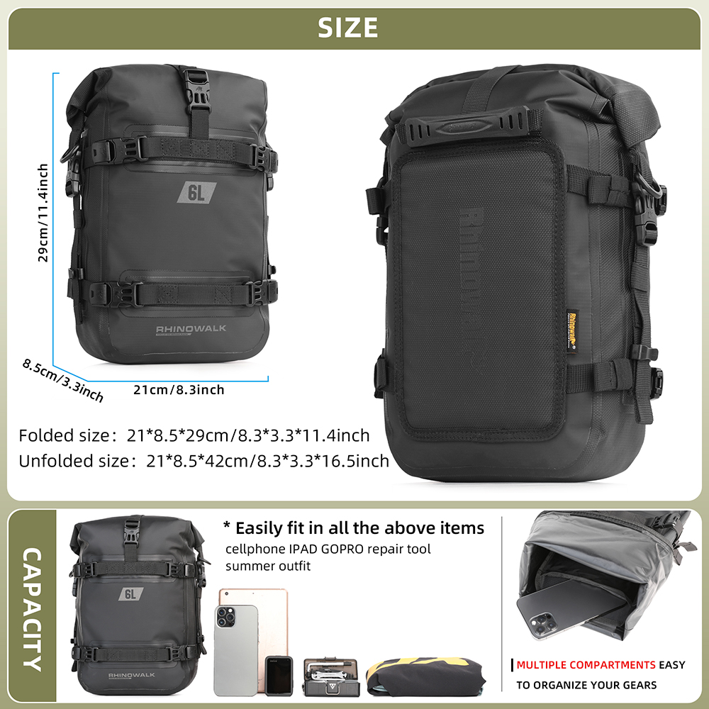 라이노워크 2개 오토바이 크래시 바 백 100% 방수  - Motorcycle Crash Bar Waterproof Dry Bag 리뷰 및 가격