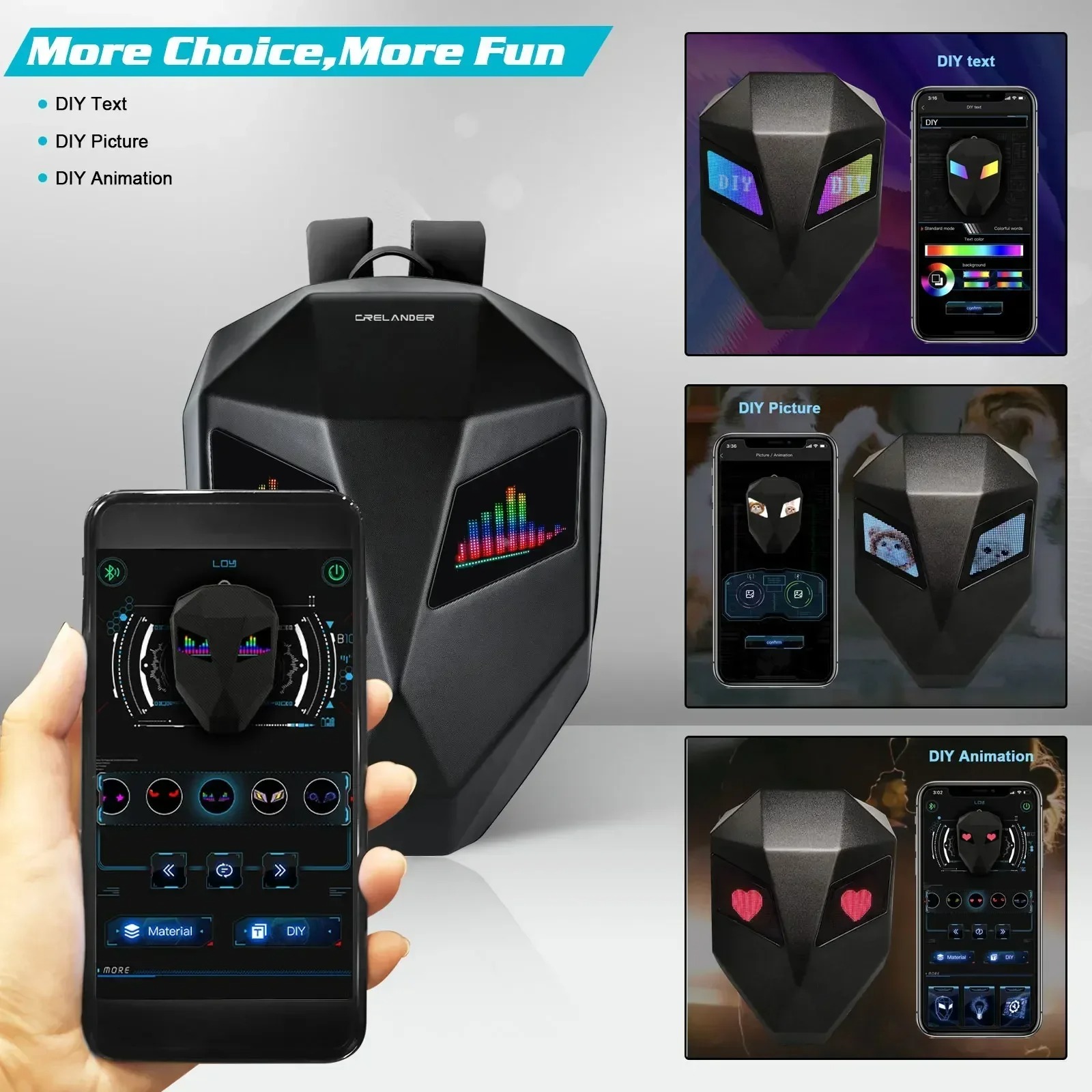나이트 사이클링 LED 백팩 (오토바이 헬멧, 블루투스 - Motorcycle Helmet Backpack Waterproof Led 리뷰 및 가격