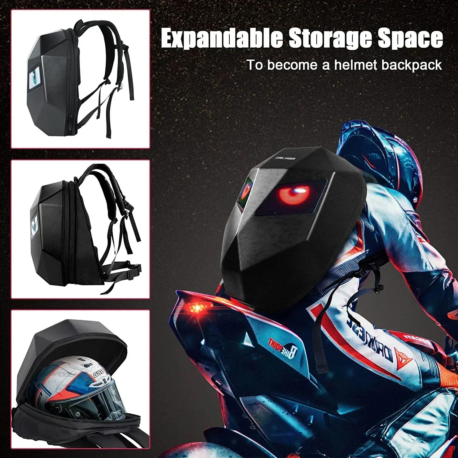 나이트 사이클링 LED 백팩 (오토바이 헬멧, 블루투스 - Motorcycle Helmet Backpack Waterproof Led 리뷰 및 가격