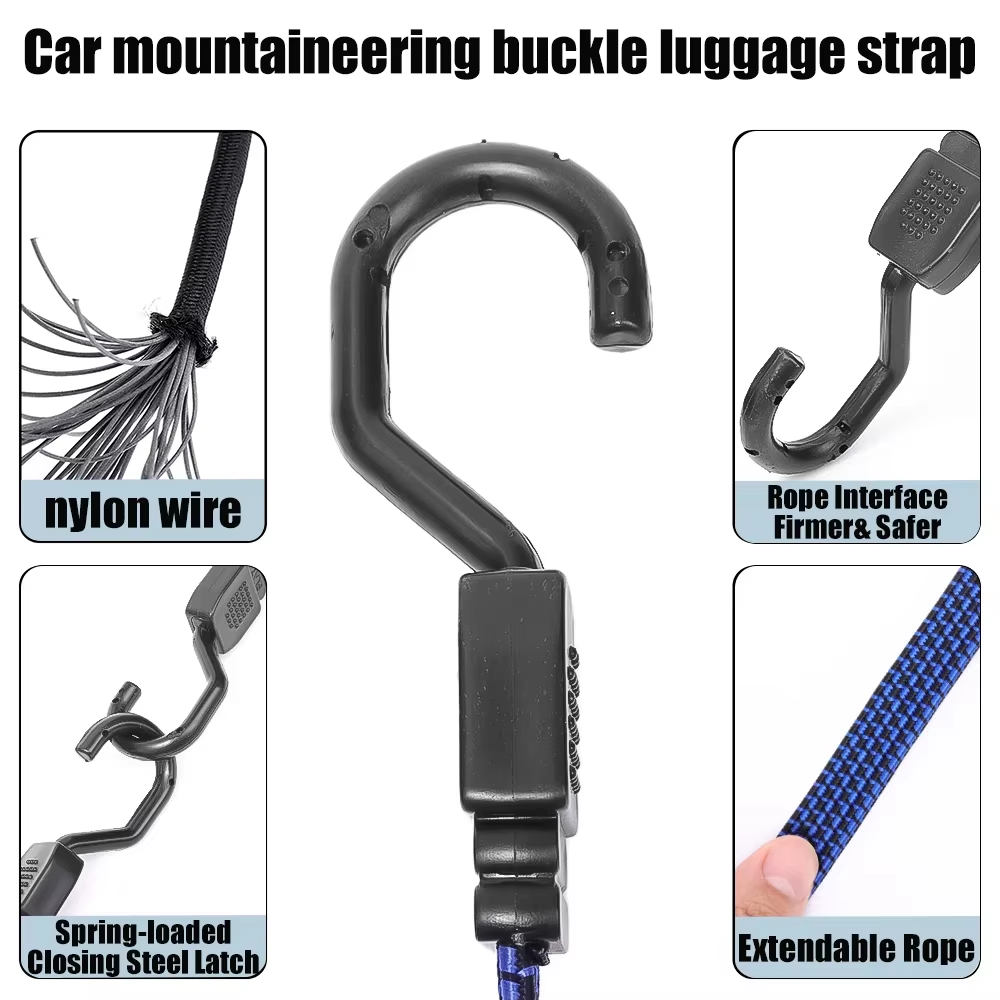 오토바이 러기지 스트랩 후크가 있는 번지 코드 자전거  - Cargo Net Bungee Cord Motorcycle Helmet 리뷰 및 가격