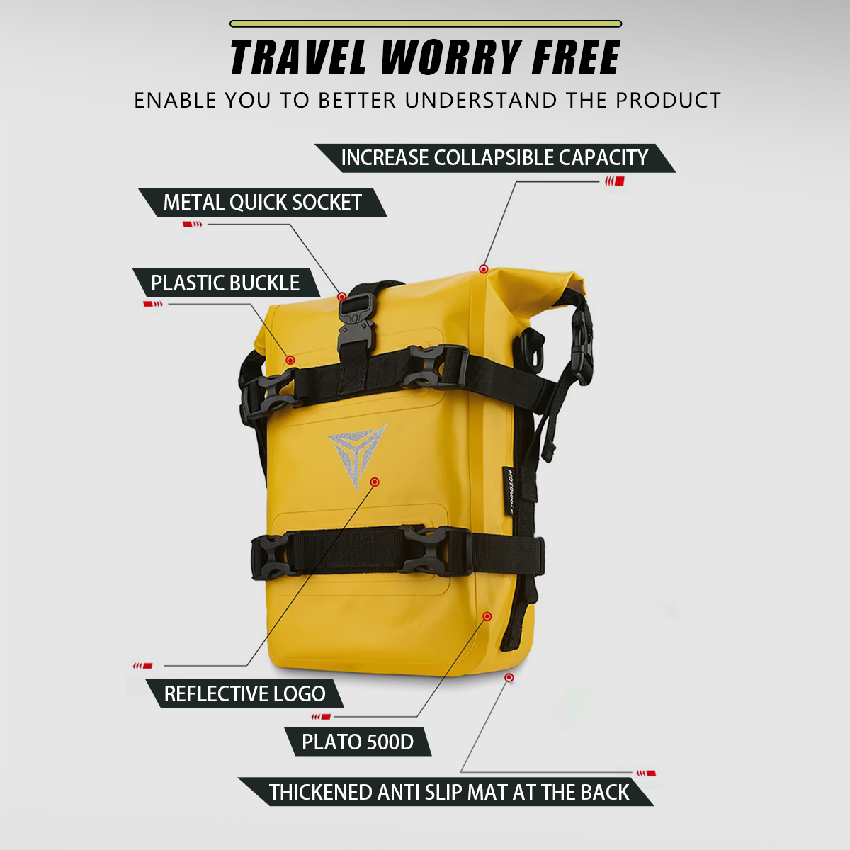 오토바이 탱크 사이드백, 안장 가방, 공구팩, 크래시바 - Motorcycle Crash Bar Waterproof Dry Bag 리뷰 및 가격