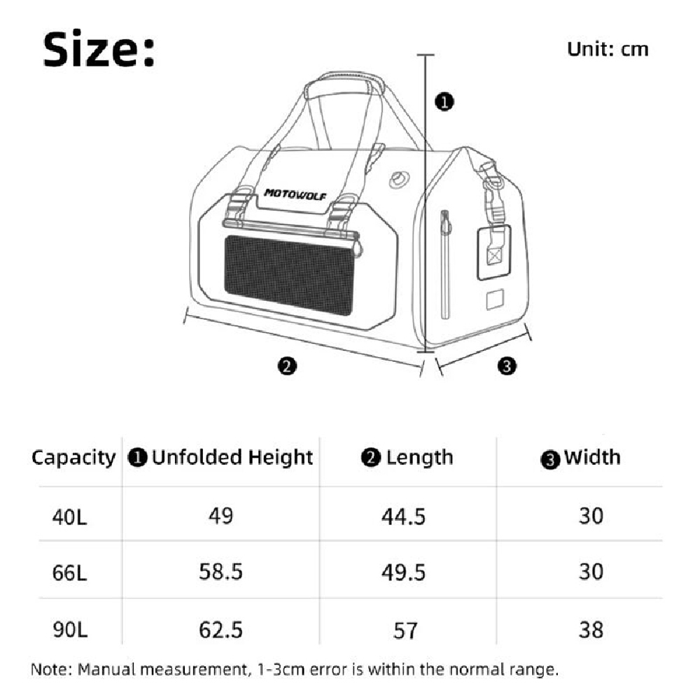 오토바이 뒷좌석 테일 백 롤탑 드라이 더플 백 반사 기 - Motorcycle Tail Bag Waterproof Roll Top 리뷰 및 가격
