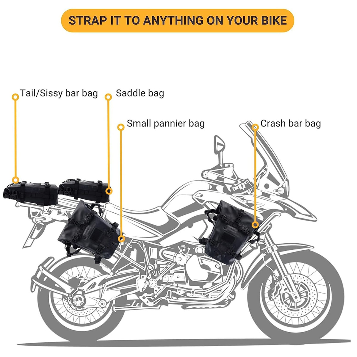 ADV 오토바이 크래시 바 가방 8L 9L 10L 12 - Motorcycle Crash Bar Waterproof Dry Bag 리뷰 및 가격