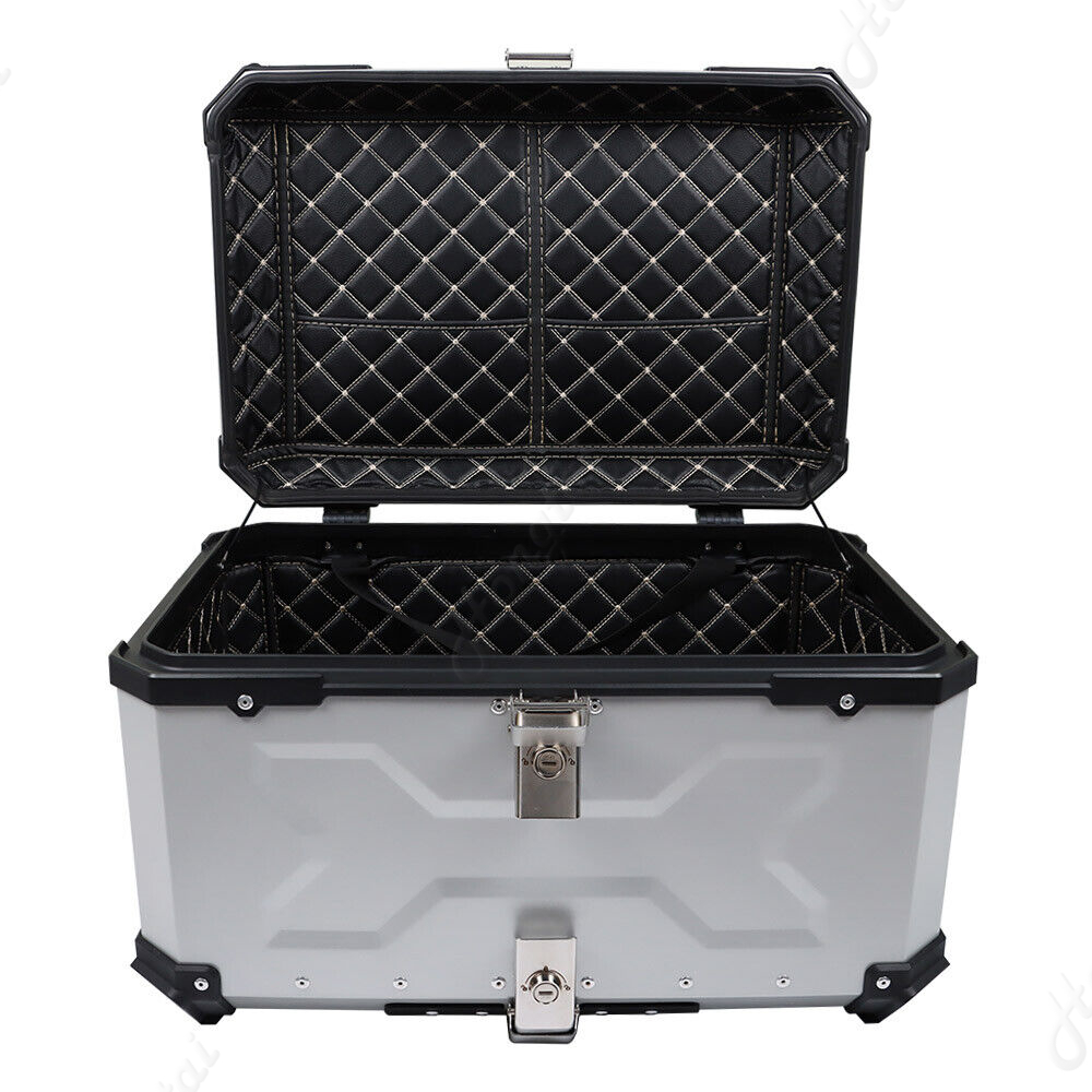 알루미늄 소재의 65L 오토바이용 탑 케이스, 방수 기 - Aluminum Top Case Luggage Box 45L 55L 리뷰 및 가격