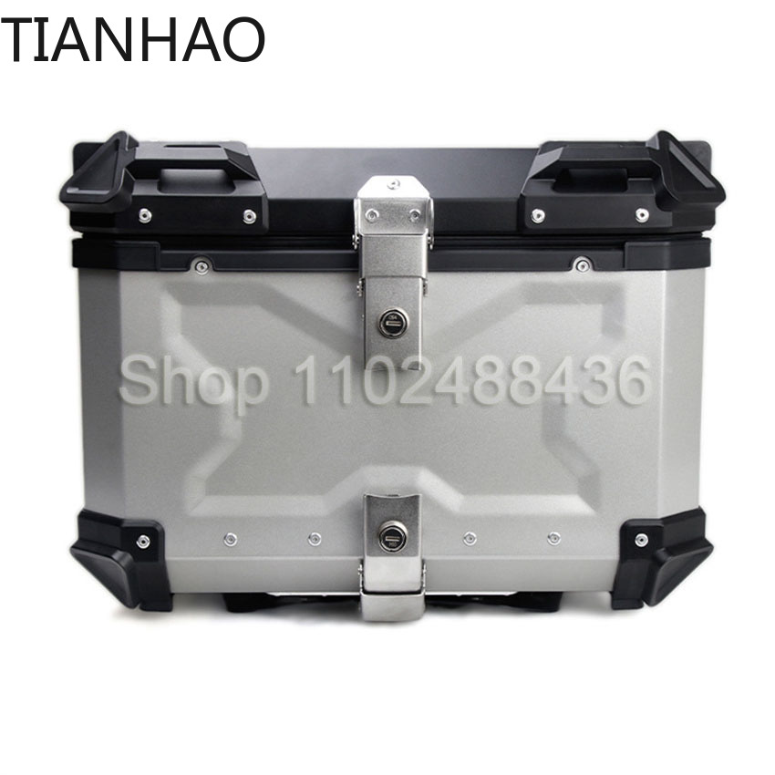 유니버설 오토바이 리어 트렁크 탑 케이스 55L 45L - Aluminum Top Case Luggage Box 45L 55L 리뷰 및 가격