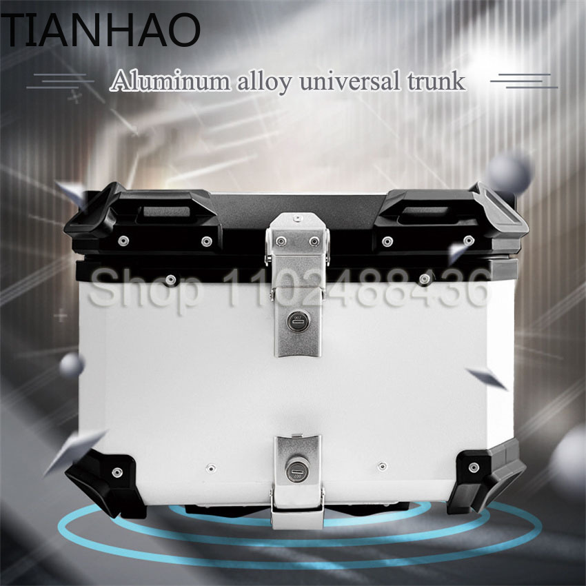 유니버설 오토바이 리어 트렁크 탑 케이스 55L 45L - Aluminum Top Case Luggage Box 45L 55L 리뷰 및 가격