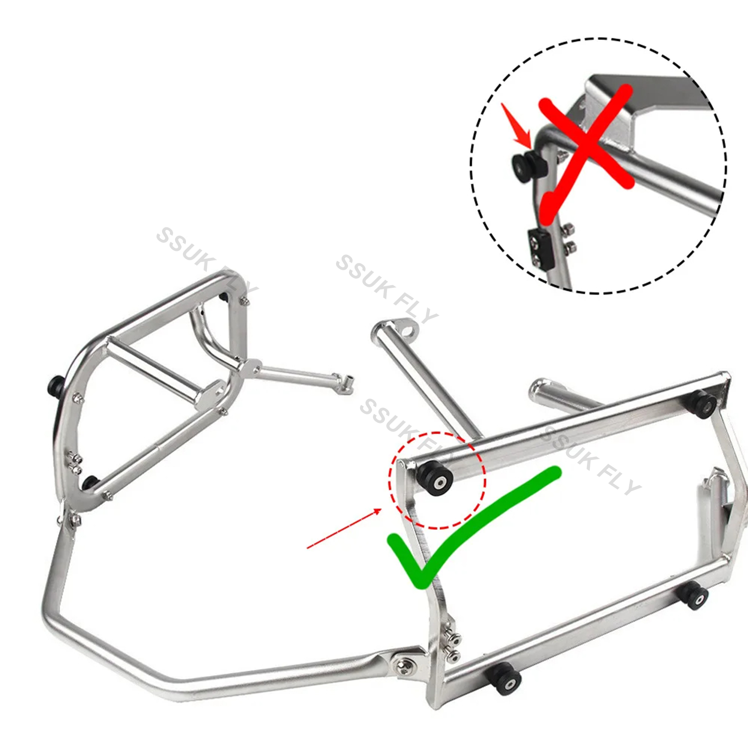 오토바이 사이드 박스 수하물 케이스 패스너 트렁크 파니 - Pannier Mounting Bracket Rack Kit Motorcycle 리뷰 및 가격